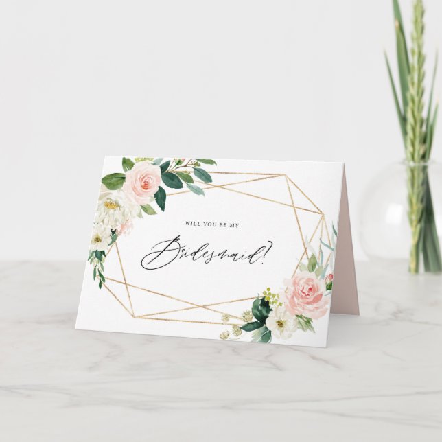 Cartão Sangue De Primavera Geométrico Você Será Minha Por (Frente)