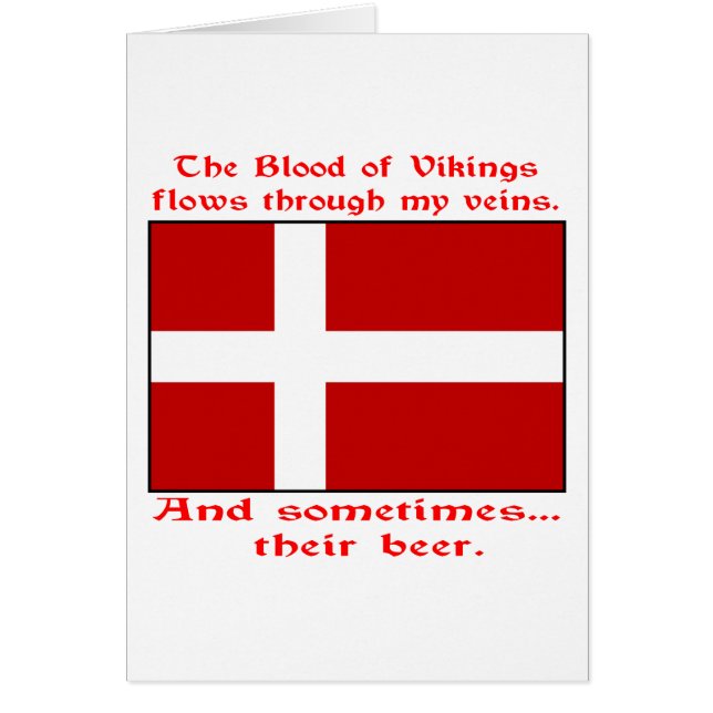 Cartão Sangue Dinamarquês & Cerveja Viking (Frente)