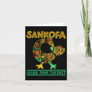 Cartão Sankofa African Bird Black History Mês Junetet