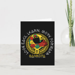 Cartão Sankofa Black History Month Adinkra Ghana