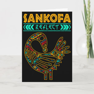 Cartão Sankofa História Negra Afro Orgulho Africano Homen