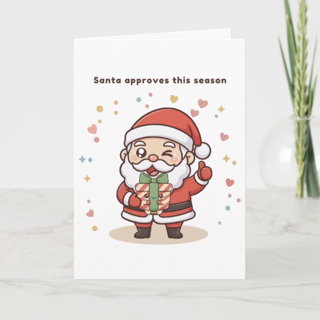 Cartão Santa Approves This Season – Cute Puchi Dōshi Sant (Frente)