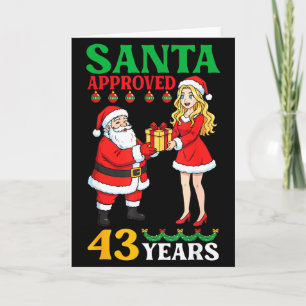 Cartão Santa Aprovou 43 Anos Feliz Aniversário Natal C