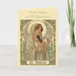 Cartão Santa Brígida A Padroeira das Ordenhadoras
