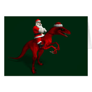 Cartão Santa Claus A Dino