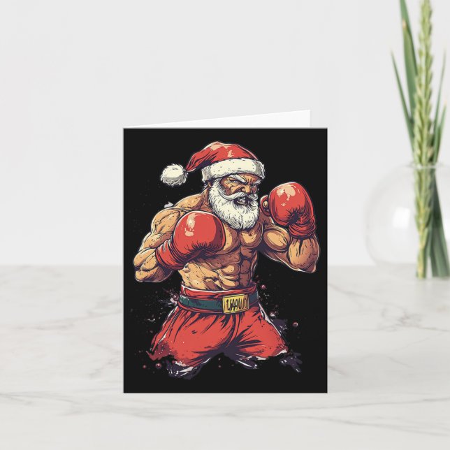 Cartão Santa Claus Boxing E Muay Thai (Frente)