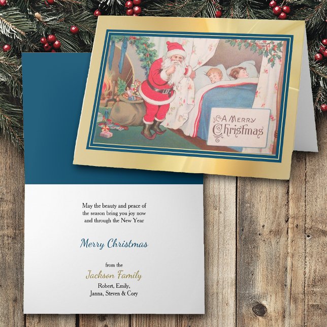 Cartão Santa Claus Visite Natais vintages (Criador carregado)