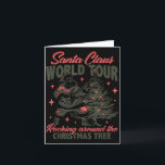 Cartão Santa Claus World Tour Rocking Around The Christma<br><div class="desc">Santa Claus World Tour Rocking Around A Árvore De Natal</div>