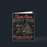 Cartão Santa Claus World Tour Rocking Around The Christma<br><div class="desc">Santa Claus World Tour Rocking Around A Árvore De Natal</div>