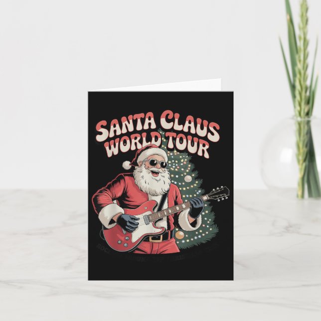 Cartão Santa Claus World Tour Rocking Around The Christma (Frente)