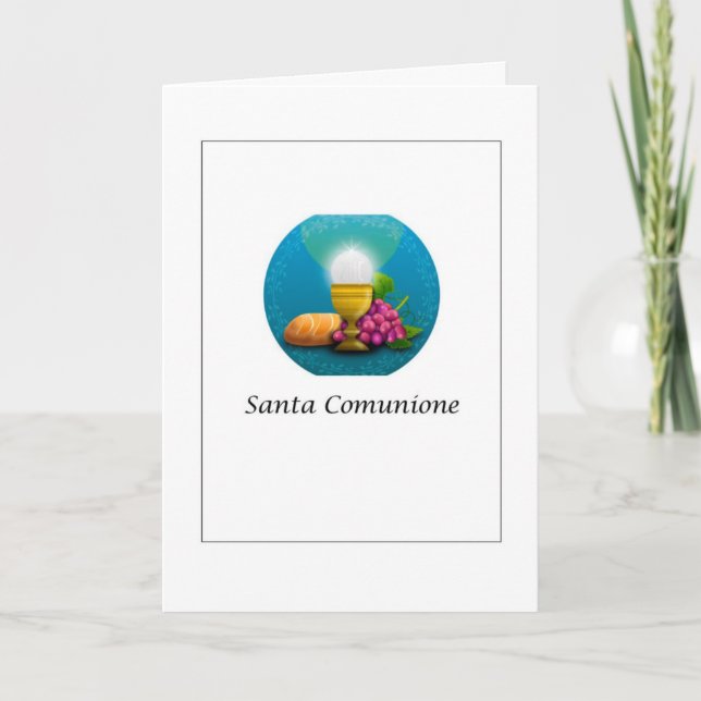 Cartão Santa Comunione - Holy Communion in Italian (Frente)