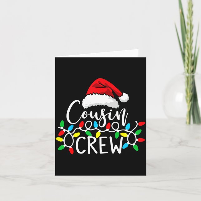 Cartão Santa Cousin Crew Christmas Matching Pajamas For K (Frente)