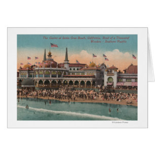 Cartão Santa Cruz, CA - casino e praia de Santa Cruz