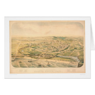Cartão Santa Cruz, mapa panorâmico do CA (1586A) - não