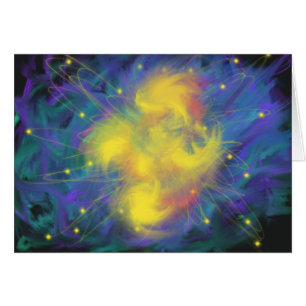 Cartão Santa Estrela-de-Fogo Cristã Profeética Arte Cul