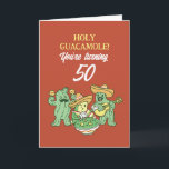 Cartão Santa Guacamole Funny 40º 50º aniversário 60º Aniv<br><div class="desc">Cartão de aniversário engraçado e fofo para aqueles que amam trocadilhos e humor. Uma maneira perfeita de desejar a seus amigos e família feliz aniversário. Visite nossa loja para mais coleção de cartões de aniversário. Você encontrará algo legal,  humorístico e às vezes sarcástico,  cartões de aniversário para seu especial.</div>