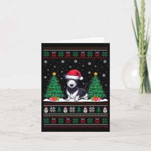Cartão Santa Hat Rat Terrier Cachorro Cachorro Árvore de 