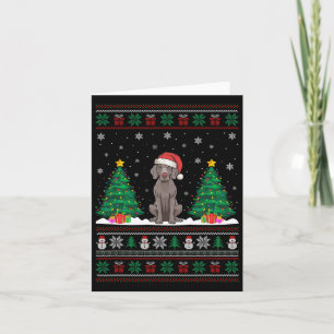 Cartão Santa Hat Weimaraner Cachorro Cachorro Árvore De N