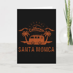 Cartão Santa Mônica, Ca Califórnia Retro Vintage Surfe