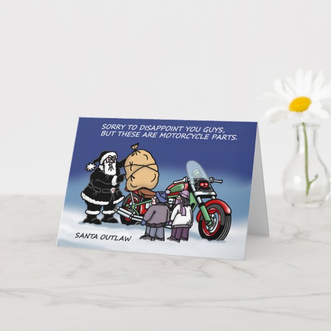 Cartão Santa Outlaw© Christmas Card (Planta pequena)