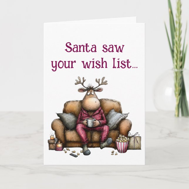 Cartão Santa Saw Your Wish List card (Frente)