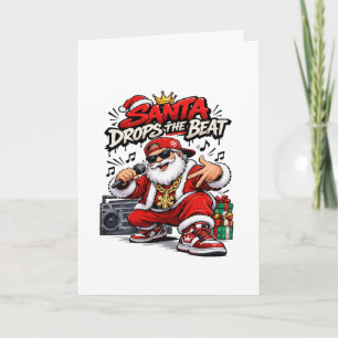 Cartão Santa Solta O Ritmo Hip Hop De Natal