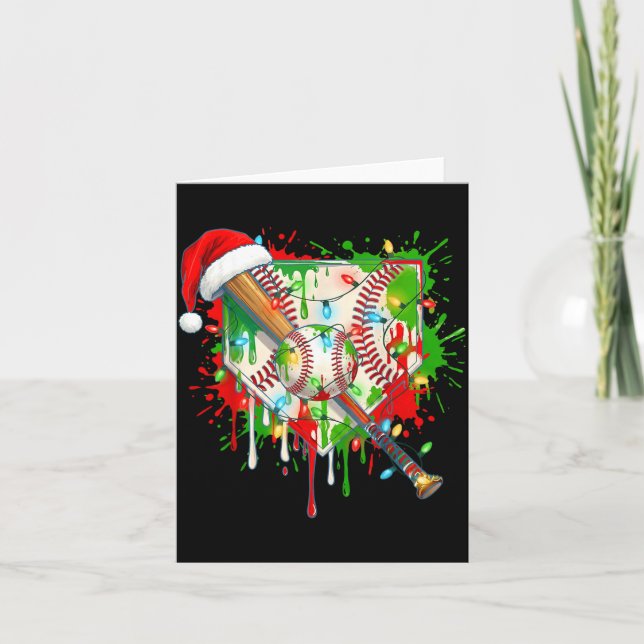 Cartão Santa Srts Ice Baseball Christmas Xmas Pajama Kid  (Frente)