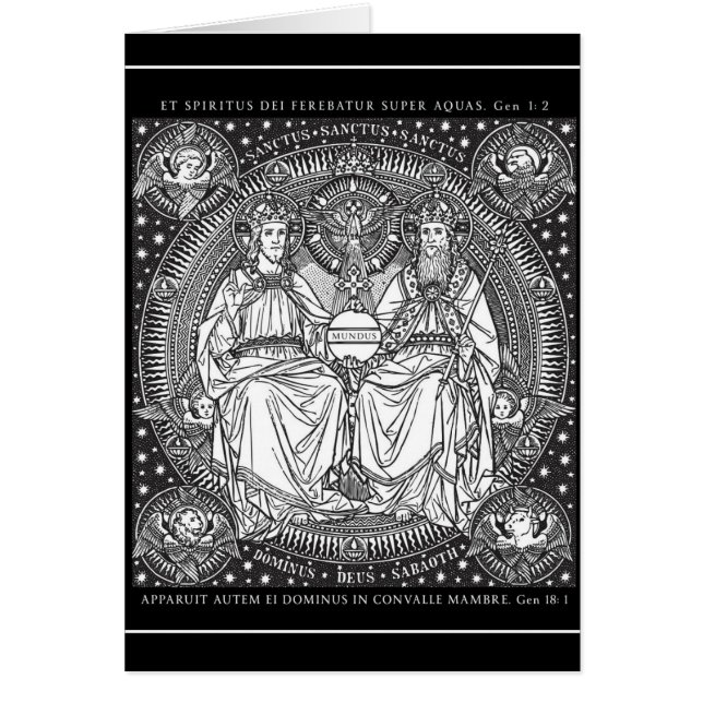 Cartão Santa Trindade Latina Gloria Patri Art (Frente)