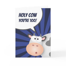 Santa Vaca Você é 100 Engraçado no Aniversário do