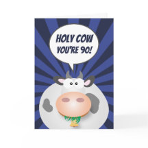 Santa Vaca Você é 90 Feliz Feliz Aniversário de 90