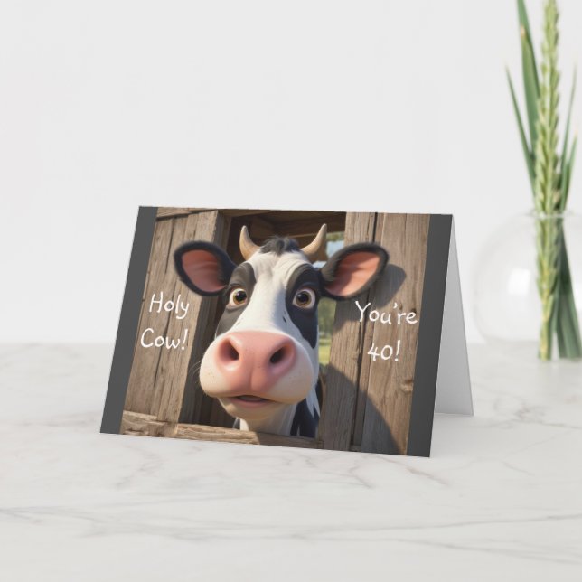 Cartão Santa Vaca Você tem 40 anos (Frente)