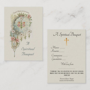 Cartão santamente da oração do buquê espiritual da