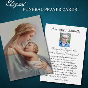 Cartão santamente da oração memorável fúnebre