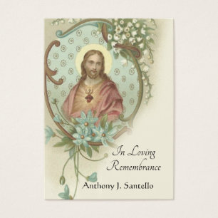Cartão santamente memorável fúnebre católico d