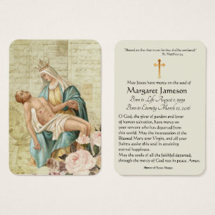 Cartão santamente memorável fúnebre católico d