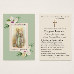 Cartão santamente memorável fúnebre de St Josep