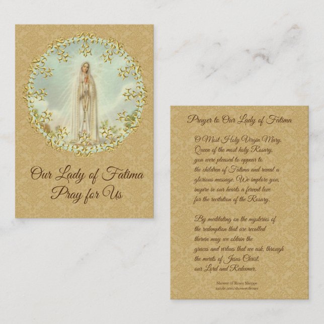 Cartão santamente | nossa senhora do damasco do (Frente/Verso)