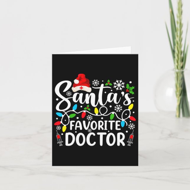 Cartão Santas Favoritas Doutor Engraçado Família Natal Ma (Frente)