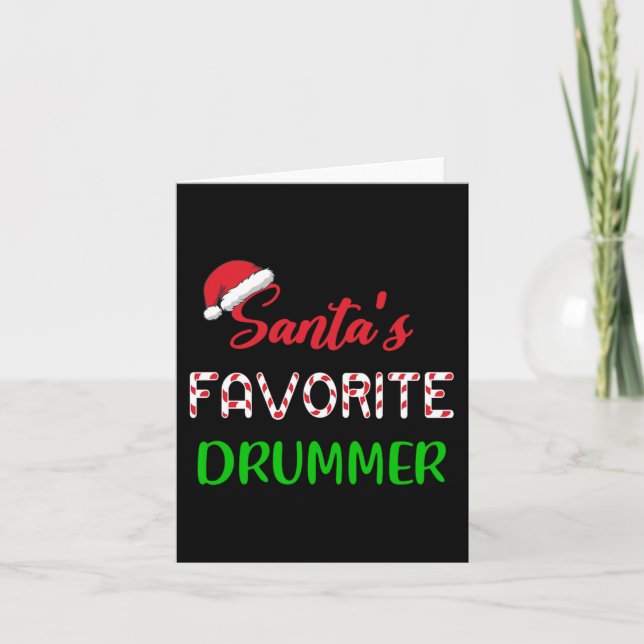 Cartão Santas Favoritas Drummer Dão um tambor de diversão (Frente)