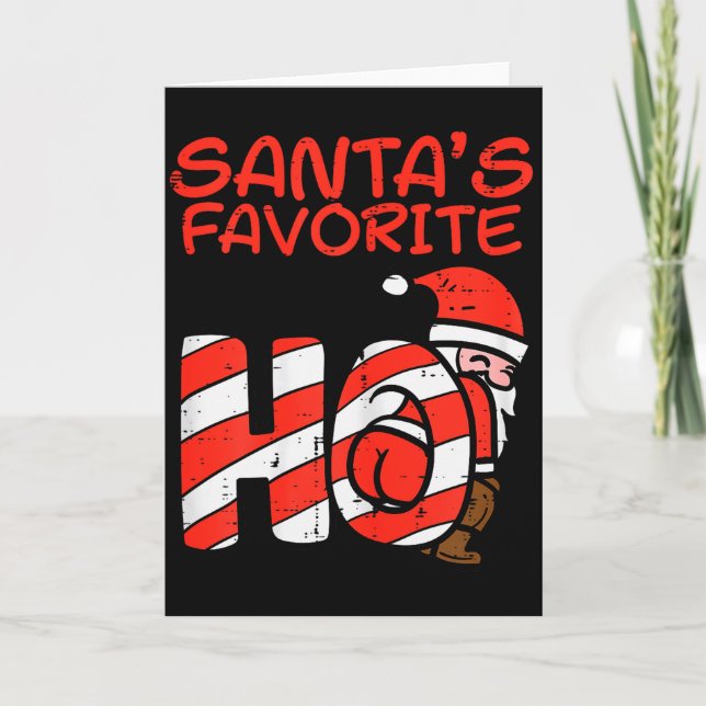 Cartão Santas Favorite Funny Naughty Adult Christmas Xmas (Frente)