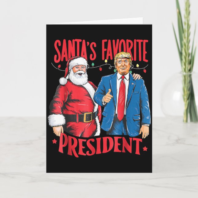 Cartão Santa's Favorite President Santa Trump Dance Chris (Frente)