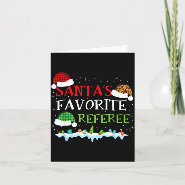Cartão Santa's Favorite Referee Fun Christmas  (Frente)