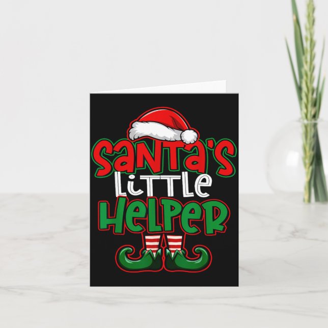 Cartão Santa's Little Helper Espresso Martini Christmas T (Frente)