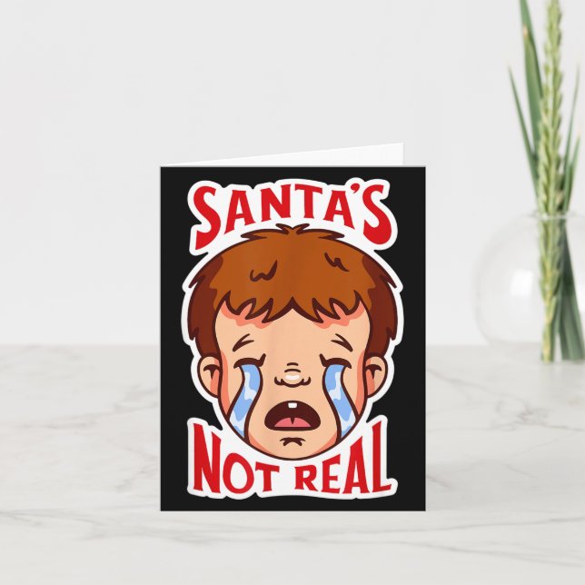 Cartão Santa's Not Real Funny Anti-christmas Quote Humor  (Frente)