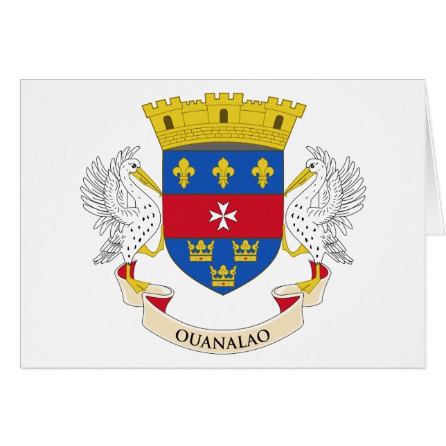 Cartão Santo Barthélemy Flag (Frente Horizontal)