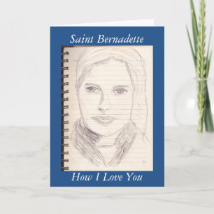 Cartão Santo Bernadette Como Te Amo
