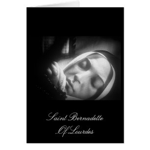 Cartão Santo Bernadette De Lourdes