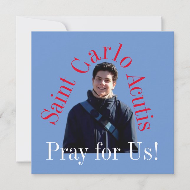 Cartão Santo Carlo Acutis (Frente)