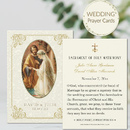 Cartão Santo Católico de Casamento Simples e Elega