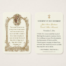 Cartão Santo Católico Tradicional de Casamento